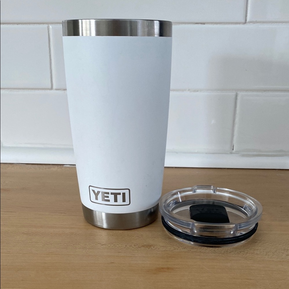 YETI White Tumbler with Lid